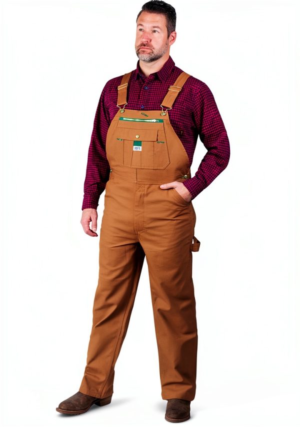 Liberty Men's Overalls cotton duck workwear Pecan-1