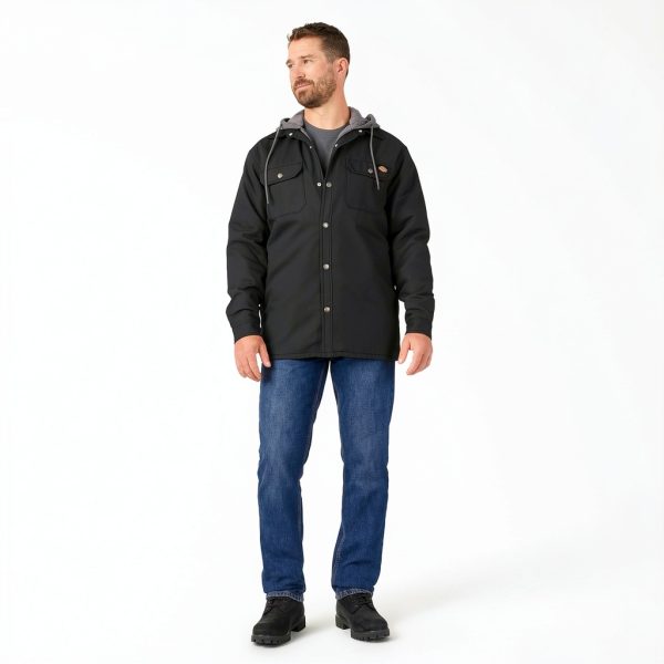 Dickies Fleece Hooded Work Jacket Water Repellent-5