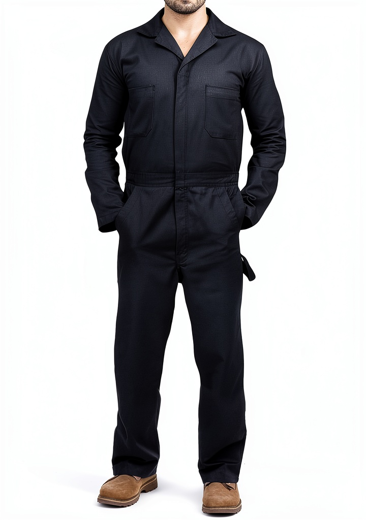 Worker wearing DurableGear coverall on a construction site