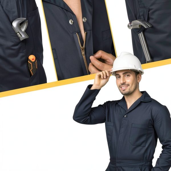 DurableGear Men's Work Coverall Polycotton Tough-3