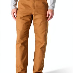 Carhartt Men's Heavyweight Cotton Duck Work Pants 12oz Flannel Lined-0