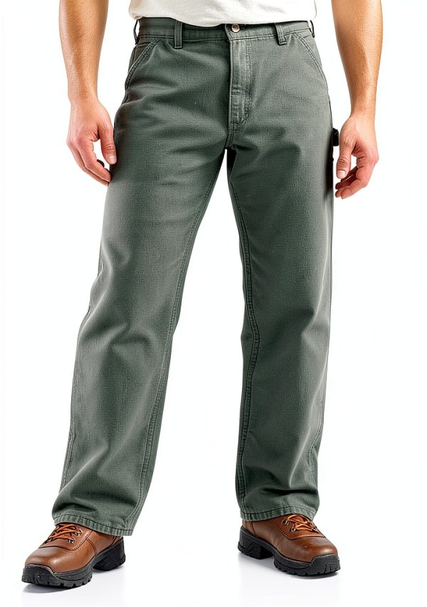 Carhartt Men's Heavyweight Cotton Duck Work Pants – Flannel Lined-1