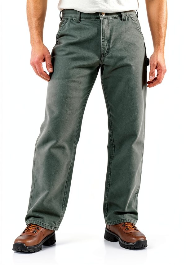 Carhartt Men's Heavyweight Cotton Duck Work Pants – Flannel Lined-0