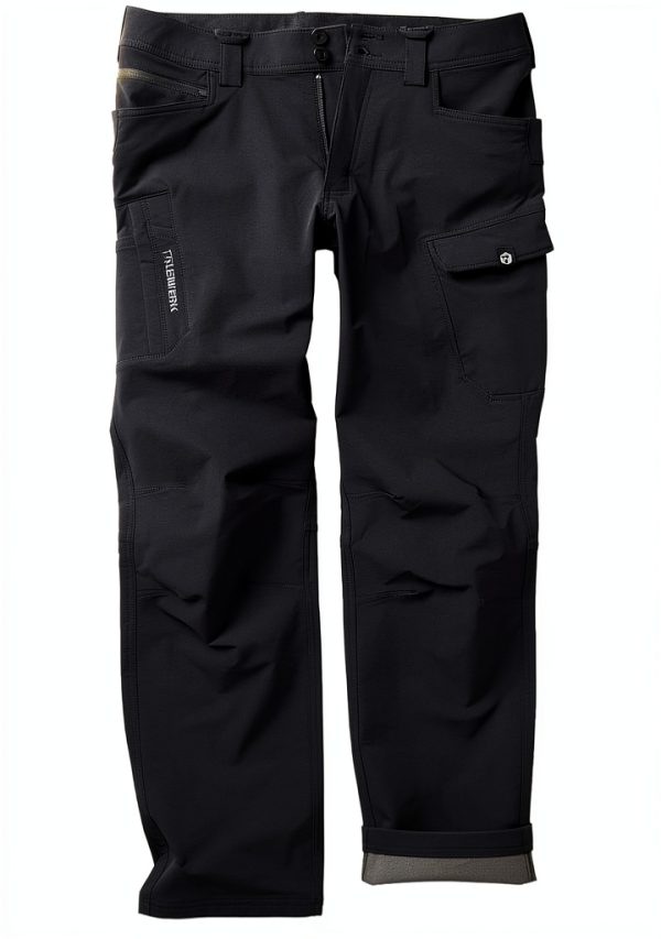 Mens Work Utility Pants DurableGear Softshell Water Resistant-0