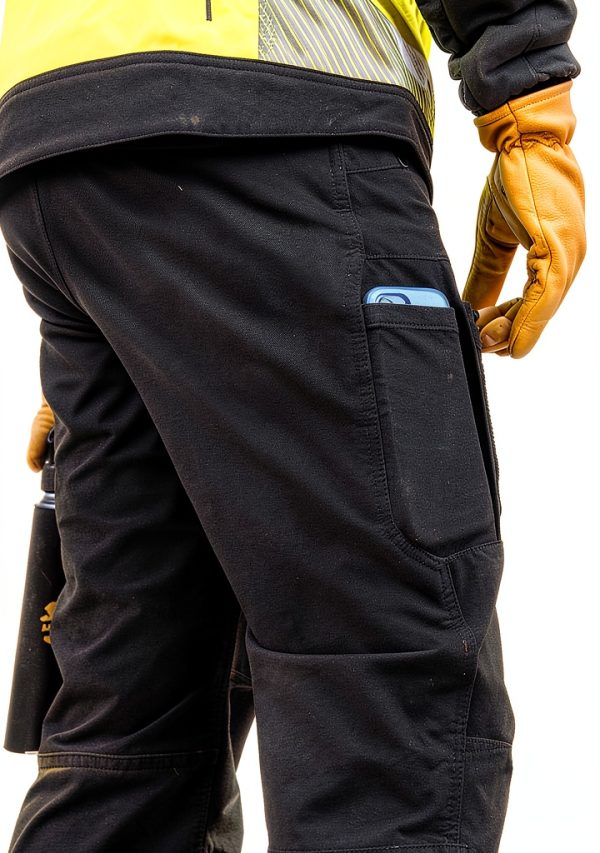 Mens Work Utility Pants DurableGear Softshell Water Resistant-1