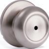 Amazon Basics Door Knob with Lock, Satin Nickel, 1-3/8 to 1-3/4-0