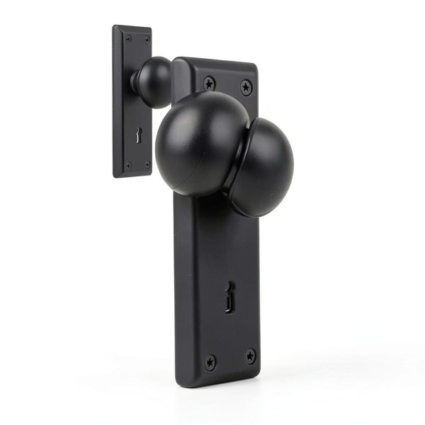 Mortise Lock Set by newliplace Interior Door Knob Matte Black 3 Pack-3
