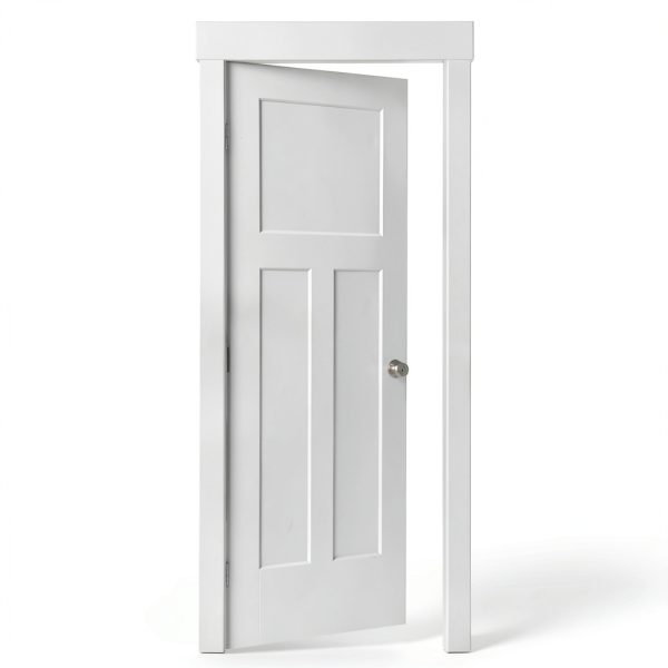 Amazon Basics Door Knob with Lock, Satin Nickel, 1-3/8 to 1-3/4-5