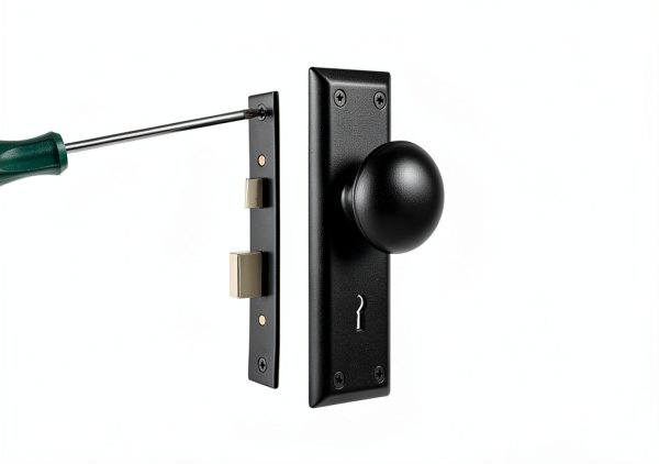 Mortise Lock Set by newliplace Interior Door Knob Matte Black 3 Pack-1