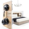 Front Door Lock Set Cielsa Dawn Matte Black Deadbolt & Knob 1 Pack-3