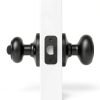 Kwikset Cove Entry Door Knob with Lock and Key, Secure Keyed Handle Exterior Doorknob, Front Entrance and Bedroom, Matte Black, Pick Resistant SmartKey Rekey Security-7