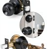 Front Door Lock Set Cielsa Dawn Matte Black Deadbolt & Knob 1 Pack-4