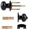 Black Door Knob Probrico 6-Pack Matte Privacy Knob with Round Ball-3
