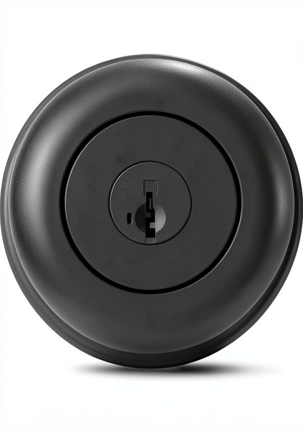 Kwikset Cove Entry Door Knob with Lock and Key, Secure Keyed Handle Exterior Doorknob, Front Entrance and Bedroom, Matte Black, Pick Resistant SmartKey Rekey Security-1
