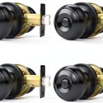 Black Door Knob Probrico 6-Pack Matte Privacy Knob with Round Ball-0