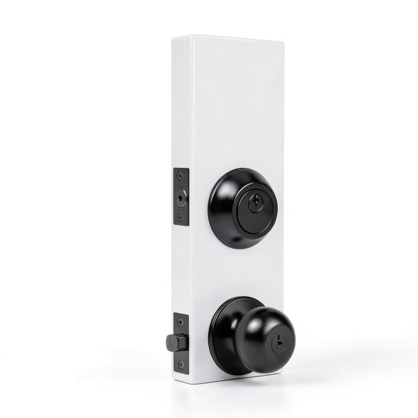 Front Door Lock Set Cielsa Dawn Matte Black Deadbolt & Knob 1 Pack-2