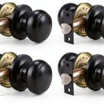 Black Door Knobs Probrico Interior Passage 6 Pack Matte Finish-0