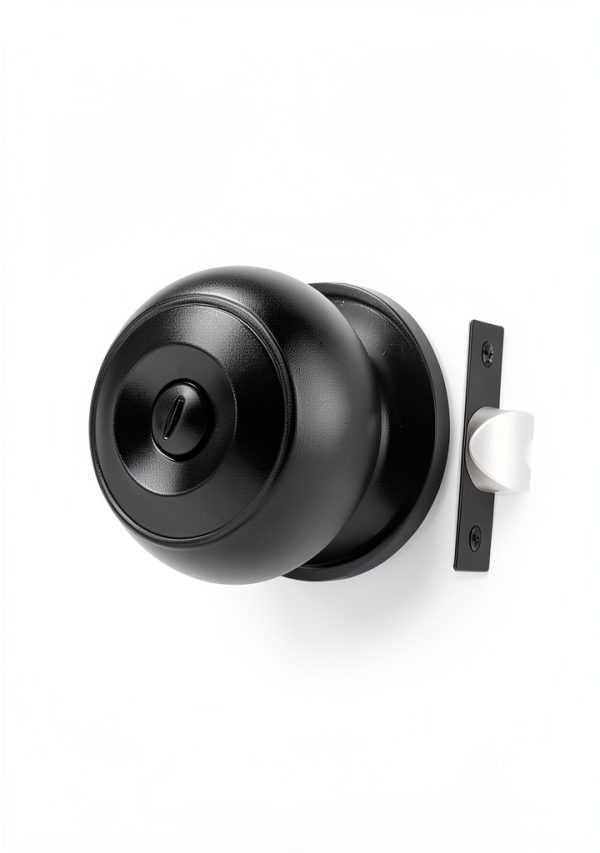 Black Door Knob Probrico 6-Pack Matte Privacy Knob with Round Ball-1
